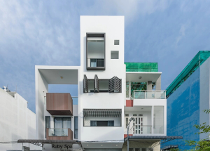 THIẾT KẾ NHÀ PHỐ ĐƯA ÁNH SÁNG TỪ MÁI XUỐNG CÁC TẦNG
