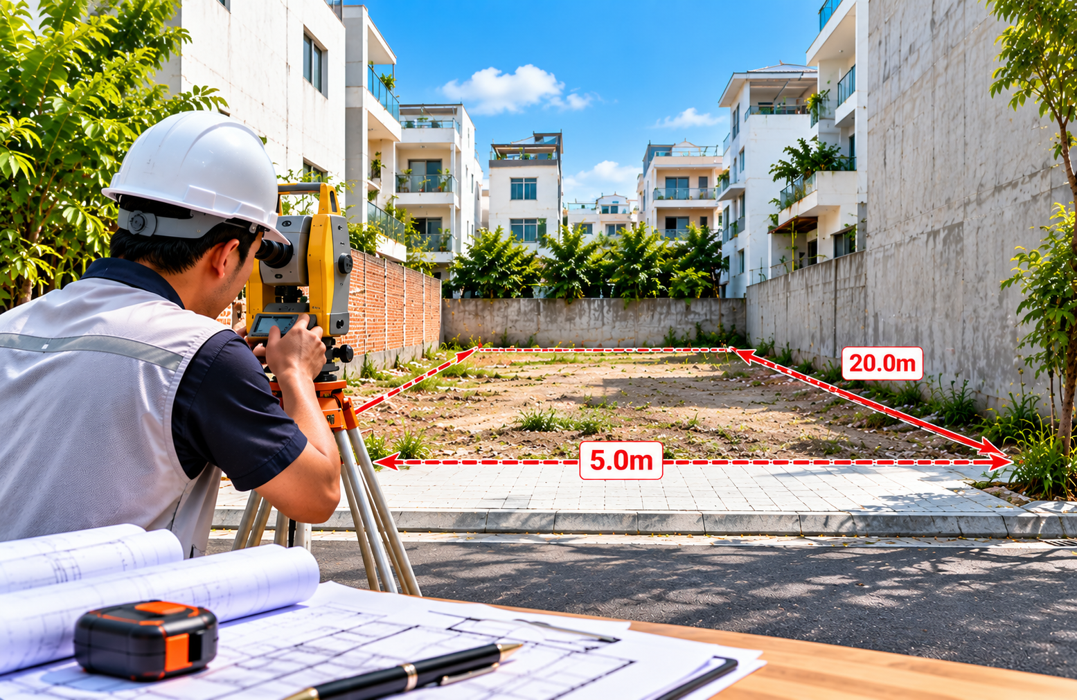 khảo sát khu đất trước khi thiết kế
