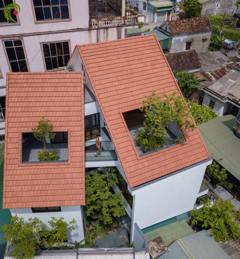 NGÔI NHÀ VỚI THIẾT KẾ CHIA ĐÔI ĐỘC LẠ