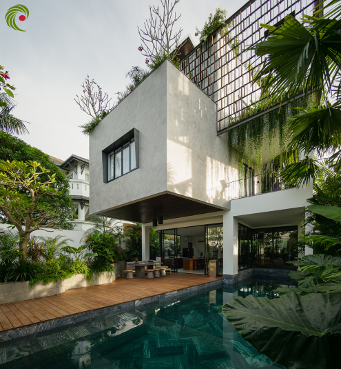 NHÀ NHƯ ỐC ĐẢO XANH GIỮA LÒNG THÀNH PHỐ